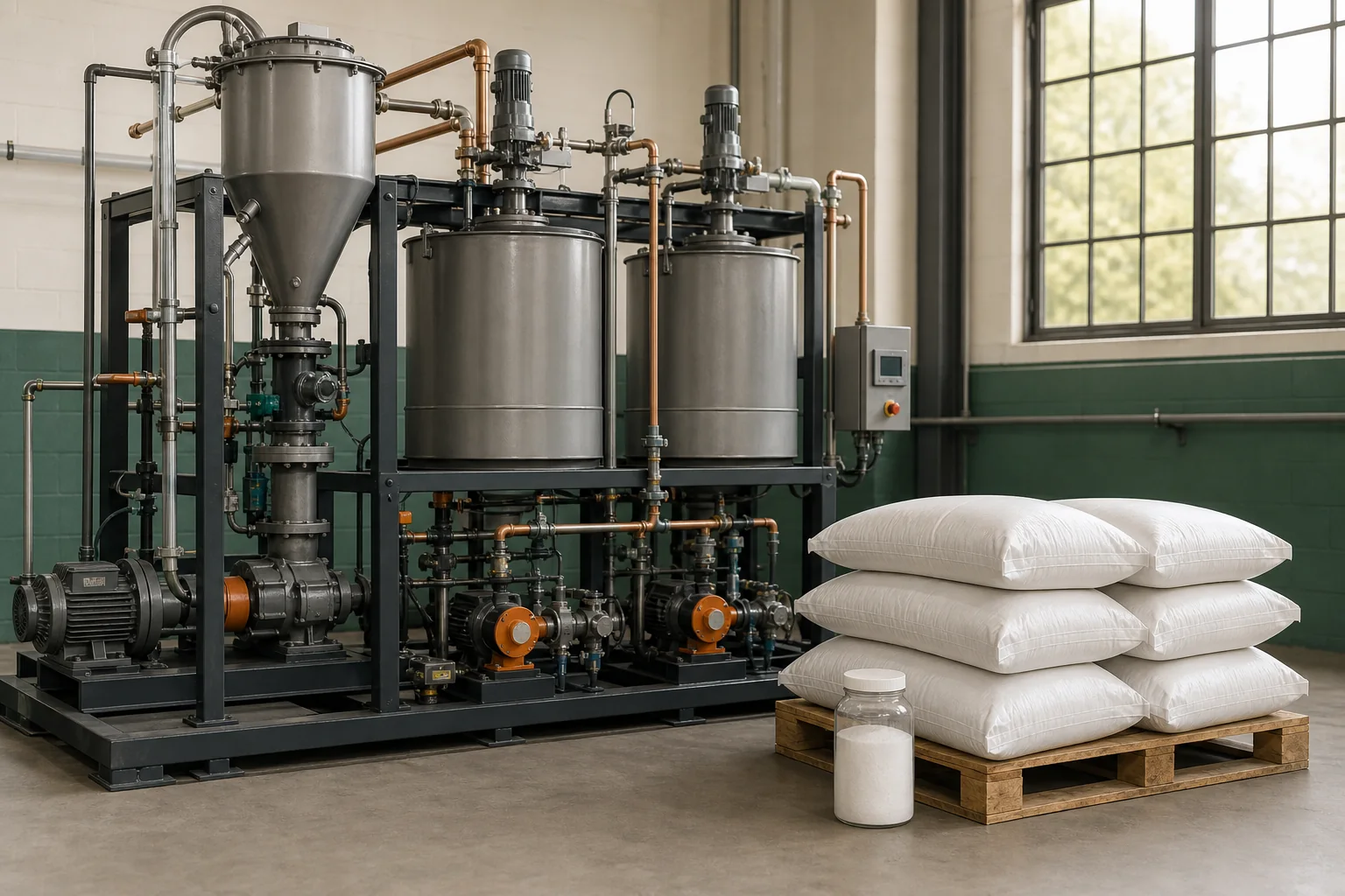 Polymer preparation and dosing system used to control anionic PAM delivery